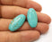 4 Oval Veined Turquoise Synthetic Beads 29x15 mm (1.5mm hole) G19050