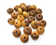 20 Wood Beads Olive Tree Beads 14x9 mm (2.5mm beads inner size) G19059