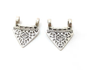 2 Silver Pendant Antique Silver Plated Pendant (36x30mm)  G19096