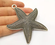 Silver Starfish Pendant Antique Silver Plated Pendant (90x73mm)  G19101