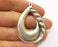 Drop Silver Pendant Antique Silver Plated Pendant (53x39mm)  G19115