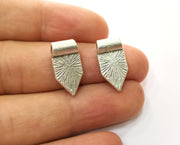 5 Silver Charms Antique Silver Plated Charms (20x10mm) G19137