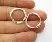 10 Circle Findings Antique Silver Plated Circle (21 mm)  G19143