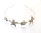 Starfish and Seashell Crown Headband Base Blanks Circlet Settings Antique Silver Plated Brass Adjustable  G19579