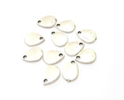 20 Drop Charms Antique Silver Plated Charms (11x8mm)  G19198