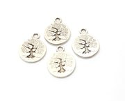 10 Tree Charms Antique Silver Plated Charms (19x15mm)  G19199