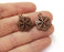 5 Snow Flake Charms Antique Copper Plated Charms (23x17mm) G19612