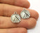 10 cake slice knife Charms Antique Silver Plated Charm (17x14mm) G19203
