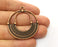 2 Copper Charms Antique Copper Plated Charm (44x40mm) G19212