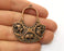 2 Elephant Charms Antique Copper Plated Charm (47x39mm) G19215