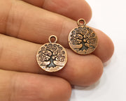 10 Tree Charms Antique Copper Plated Charms (19x15mm)  G19219