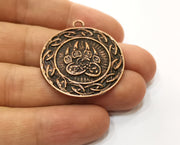 2 Claw Charms Antique Copper Plated Charms (37x34mm)  G19221