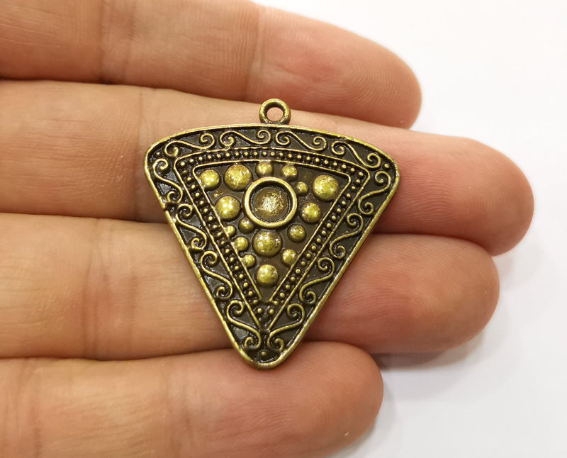2 Antique Bronze Charms Antique Bronze Plated Charm (36x35mm) G19226