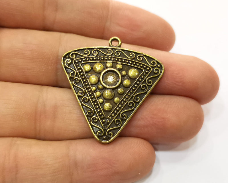 2 Antique Bronze Charms Antique Bronze Plated Charm (36x35mm) G19226