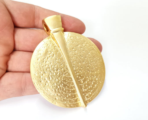 Gold Large Pendant Gold Plated Pendant (83x66mm)  G19624