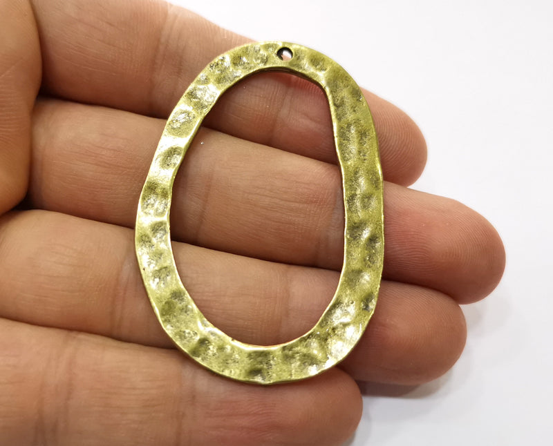 2 Antique Bronze Charms Antique Bronze Plated Charms (58x39mm)  G19238