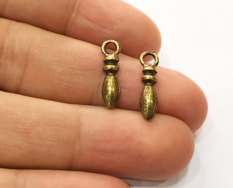 20 Antique Bronze Charms Antique Bronze Plated Charms (19x4mm)  G19240