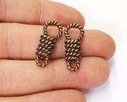 4 Bales of Rope Charms Connector Antique Copper Plated Charms (25x10mm) G19648