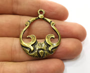 2 Antique Bronze Charms Antique Bronze Plated Charms (41x32mm)  G19248