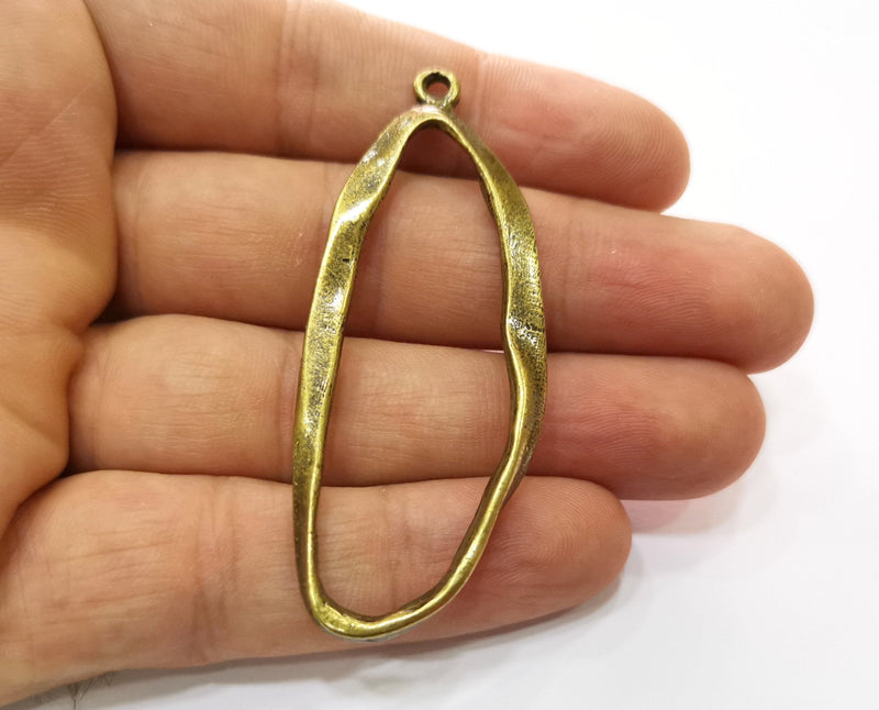 2 Antique Bronze Charms Antique Bronze Plated Charms (64x26mm)  G19249