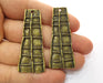 2 Antique Bronze Charms Antique Bronze Plated Charms (53x21mm) G19251