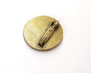 Hammered Brooch Holders Pin Brooch Blanks Brooch Bezel Antique Bronze Plated Brooch Pin Findings  (30mm Bezel size)  G19652