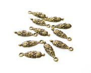 20 Antique Bronze Charms Antique Bronze Plated Charms (21x7mm)  G19256