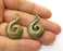 4 Antique Bronze Hammered Charms Antique Bronze Plated Charms (34x22mm)  G19260