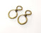 6 Eight Shape Charms Antique Bronze Plated Charms (30x17mm)  G19263
