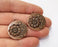 4 Flowers Charms Antique Copper Plated Charms (30x26mm)  G19667