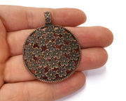 Flower Pendant Antique Copper Plated Pendant (54x42mm)  G19669