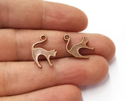 10 Cats Charms Antique Copper Plated Charms (19x13mm)  G19678