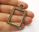 2 Antique Bronze Frame Charms Antique Bronze Plated Charms (52x30mm) G19274