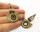 2 Antique Bronze Charms Antique Bronze Plated Charms (56x28mm) G19281