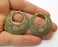 2 Antique Bronze Charms Antique Bronze Plated Charms  (42x38mm)  G19282