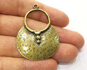 2 Antique Bronze Charms Antique Bronze Plated Charms (52x36mm)  G19286