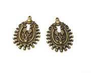 2 Antique Bronze Charm Antique Bronze Plated Charm (33x23mm) G19300