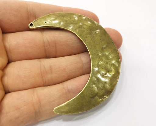 Crescent Pendant Antique Bronze Plated Pendant (67x20mm) G19303