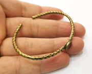 Bracelet Blank Cuff Bezel Bangle Blank Glass Cabochon Base Bezel Hammered Bracelet Adjustable Antique Bronze Bracelet (10mm ) G19306