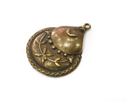 2 Antique Bronze Charm Antique Bronze Plated Charm (46x35mm) G19307