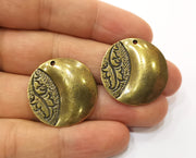 2 Antique Bronze Charm Antique Bronze Plated Charm (28mm) G19310