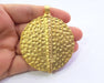 Hammered Medallion Pendant Gold Plated Pendant (74x60mm)  G19315
