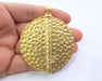 Hammered Medallion Pendant Gold Plated Pendant (74x60mm)  G19315