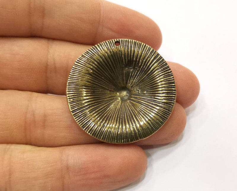 2 Antique Bronze Charms Antique Bronze Plated Charms (37mm)  G19322