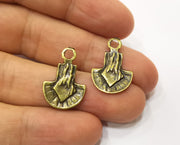 10 Antique Bronze Charm Antique Bronze Plated Charms (22x15mm) G19323