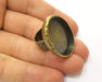 Ring Blank Setting Hammered Ring Base Bezel inlay Ring Backs Glass Cabochon Mounting Adjustable Antique Bronze Plated Ring (30x22mm ) G19324