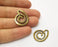 6 Antique Bronze Charms Antique Bronze Plated Charms (27x21mm)  G19325