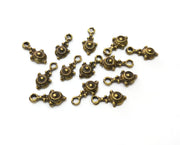20 Antique Bronze Charm Antique Bronze Plated Charms (16x7mm) G19326