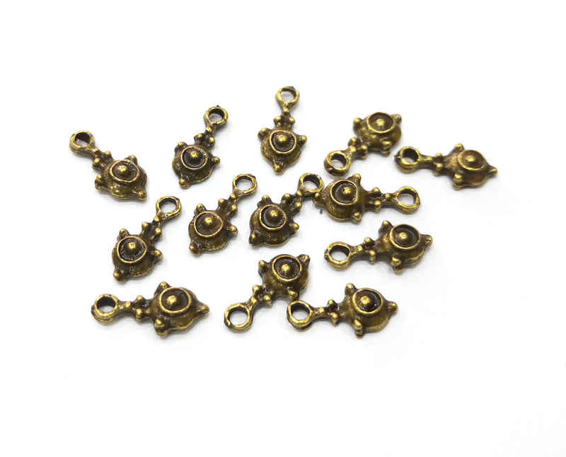 20 Antique Bronze Charm Antique Bronze Plated Charms (16x7mm) G19326