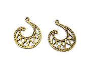 4 Antique Bronze Charms Antique Bronze Plated Charms (28x22mm)  G19328